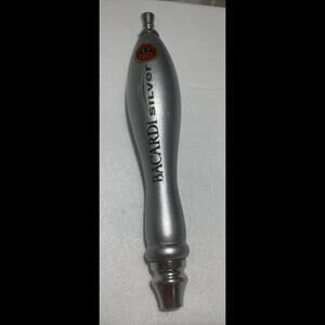 Bacardi Silver 11.5” Pub Style Tap Handle Man Cave Basement Garage She Shed​​​​